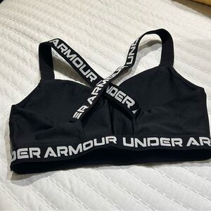Under Armour Black Sports Bra with Logo Straps